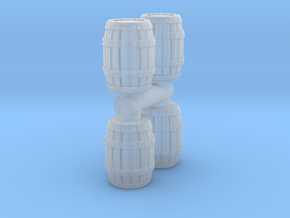 Wooden Barrel (x4) 1/64 in Clear Ultra Fine Detail Plastic