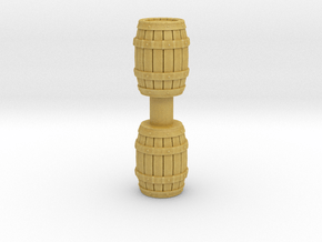 Wooden Barrel (x2) 1/56 in Tan Fine Detail Plastic