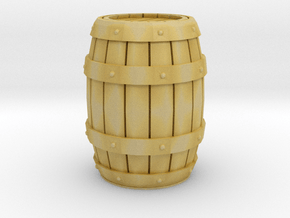 Wooden Barrel 1/12 in Tan Fine Detail Plastic