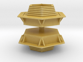 Hexagonal Bench (x2) 1/100 in Tan Fine Detail Plastic