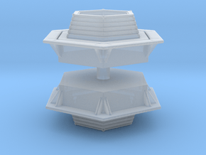 Hexagonal Bench (x2) 1/100 in Clear Ultra Fine Detail Plastic