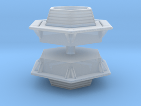 Hexagonal Bench (x2) 1/120 in Clear Ultra Fine Detail Plastic