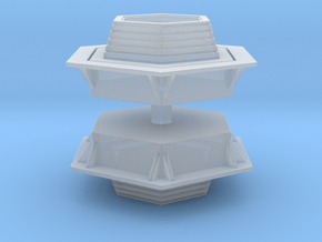 Hexagonal Bench (x2) 1/144 in Clear Ultra Fine Detail Plastic