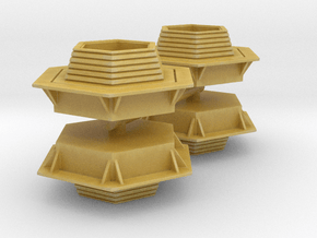 Hexagonal Bench (x4) 1/160 in Tan Fine Detail Plastic
