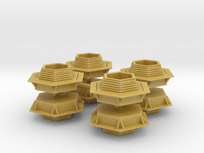 Hexagonal Bench (x8) 1/200 in Tan Fine Detail Plastic
