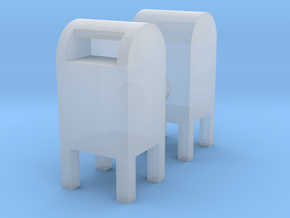 USPS Mailbox (x2) 1/56 in Clear Ultra Fine Detail Plastic