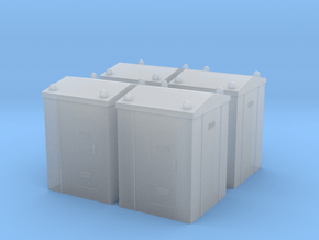 Railway Relay Cabinet (x4) 1/200 in Clear Ultra Fine Detail Plastic