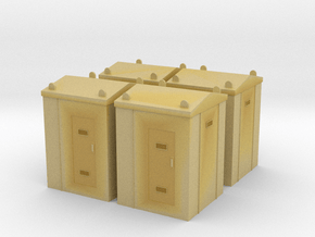 Railway Relay Cabinet (x4) 1/285 in Tan Fine Detail Plastic