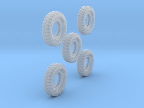 1-64 Tire 1200x20 5 Units in Clear Ultra Fine Detail Plastic