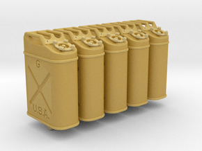 1-24 US Jerrycan 5 UNITS in Tan Fine Detail Plastic