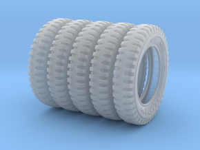 1-24 FIVE UNITS Tire 600x16 in Clear Ultra Fine Detail Plastic