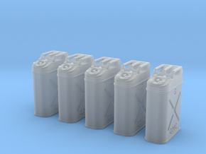 1-24 US Jerrycan 5 Units FUD in Clear Ultra Fine Detail Plastic