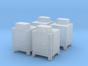 Hot Air Oven (x4) 1/72 in Clear Ultra Fine Detail Plastic