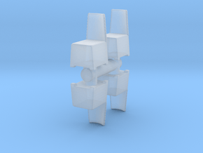 Modern Plastic Chair (x4) 1/64 in Clear Ultra Fine Detail Plastic
