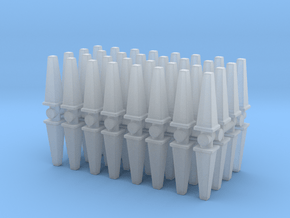 Wet Floor Cone (x64) 1/160 in Clear Ultra Fine Detail Plastic