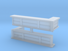 Bar Counter (right corner) (x2) 1/120 in Clear Ultra Fine Detail Plastic