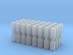 Waste Container Bin (x64) 1/350 in Clear Ultra Fine Detail Plastic