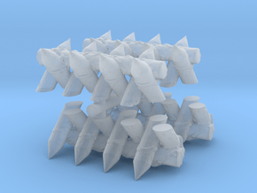 Spiked Barricade (x4) 1/160 in Clear Ultra Fine Detail Plastic