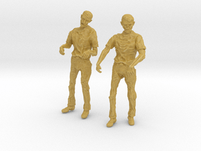 1-24 Male Zombie Set5 in Tan Fine Detail Plastic