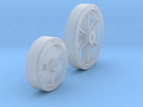 1-24 M5 Stuart Road+Idler Wheels Sample Set2 in Clear Ultra Fine Detail Plastic