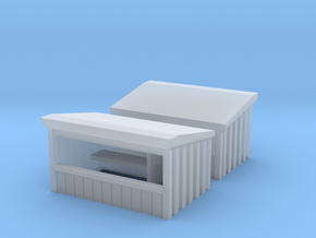 Wooden Market Stall (x2) 1/220 in Clear Ultra Fine Detail Plastic