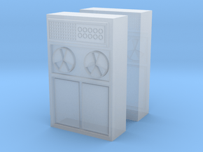 Old Computer Bank (x2) 1/76 in Clear Ultra Fine Detail Plastic