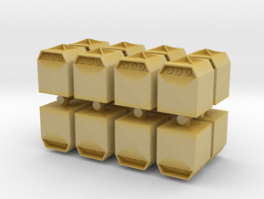 Glass Recycling Container (x16) 1/350 in Tan Fine Detail Plastic