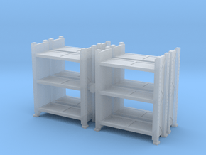 Warehouse Rack (x4) 1/120 in Clear Ultra Fine Detail Plastic