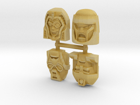 Gobots Renegade Faces Four Pack in Tan Fine Detail Plastic