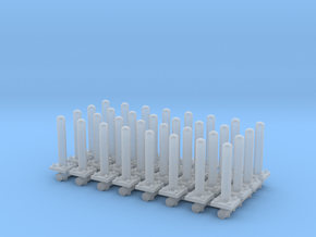 Safety Poles (x32) 1/100 in Clear Ultra Fine Detail Plastic