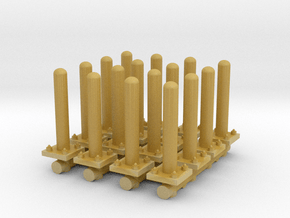 Safety Poles (x16) 1/76 in Tan Fine Detail Plastic
