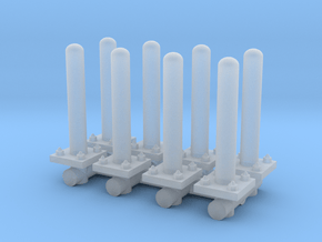 Safety Poles (x8) 1/56 in Clear Ultra Fine Detail Plastic