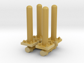 Safety Poles (x4) 1/43 in Tan Fine Detail Plastic