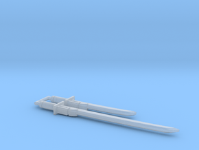 Bludgeon Swords (Katana and Wakizashi) 5mm Grip in Clear Ultra Fine Detail Plastic