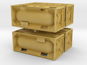 20ft Tank Container (x4) 1/350 in Tan Fine Detail Plastic