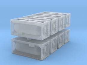 20ft Tank Container (x8) 1/500 in Clear Ultra Fine Detail Plastic