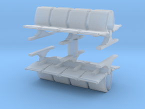 8 Waiting Room Seats (x2) 1/100 in Clear Ultra Fine Detail Plastic