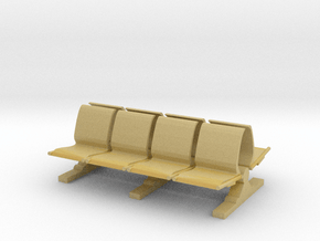 8 Waiting Room Seats 1/35 in Tan Fine Detail Plastic