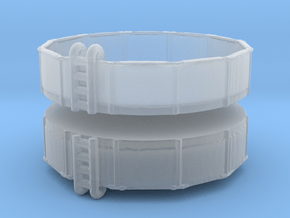 15ft Swimming Pool (x2) 1/285 in Clear Ultra Fine Detail Plastic