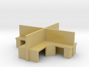 2x2 Office Cubicle 1/72 in Tan Fine Detail Plastic