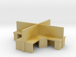 2x2 Office Cubicle 1/56 in Tan Fine Detail Plastic
