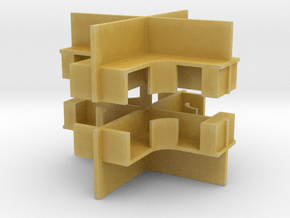 2x2 Office Cubicle (x2) 1/144 in Tan Fine Detail Plastic