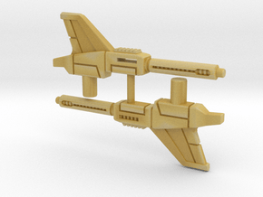Brainstorm's Photon Pulse Cannons, Smaller, 5mm in Tan Fine Detail Plastic