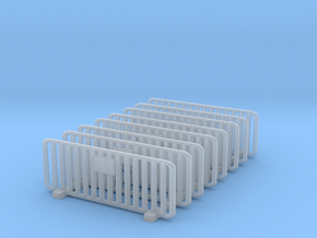 Crowd Control Barrier (x8) 1/76 in Clear Ultra Fine Detail Plastic