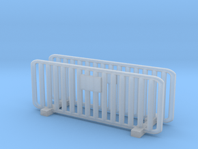 Crowd Control Barrier (x2) 1/56 in Clear Ultra Fine Detail Plastic