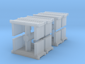 Roller Conveyor (x8) 1/120 in Clear Ultra Fine Detail Plastic