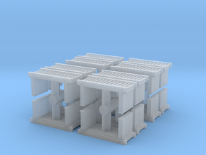 Roller Conveyor (x16) 1/144 in Clear Ultra Fine Detail Plastic