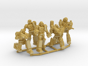 Diaclone Combat Squad, 5 35mm Minis in Tan Fine Detail Plastic