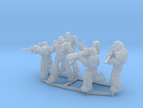 Diaclone Combat Squad, 5 35mm Minis in Clear Ultra Fine Detail Plastic