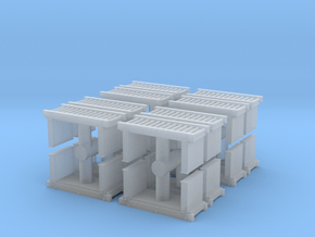 Roller Conveyor (x16) 1/220 in Clear Ultra Fine Detail Plastic